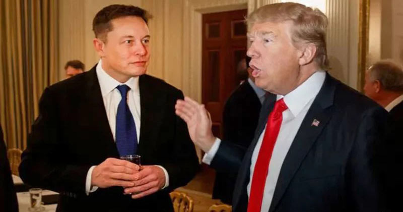 যুক্তরাষ্ট্রের নবনির্বাতি প্রেসিডেন্ট ডোনাল্ড ট্রাম্প ও টেসলার সিইও ইলন মাস্ক, ছবি: সংগৃহীত