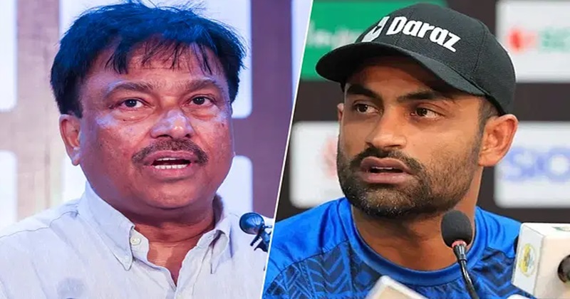 বিসিবি সভাপতি ফারুক আহমেদ ও তামিম ইকবাল, ছবি : সংগৃহীত