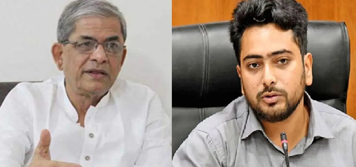 মির্জা ফখরুল ইসলাম ও মো. নাহিদ ইসলাম, ছবি : সংগৃহীত