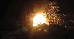 কেরানীগঞ্জে থানায় আগুন