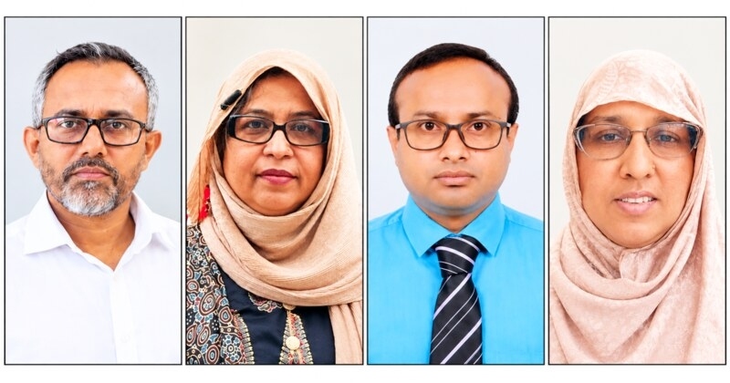 বাম থেকে মোঃ হাসান নাজমুল কবির, মোসাম্মৎ সালমা বেগম, আ.ন.ম. শহীদুর রহমান ও শায়লা রহমান