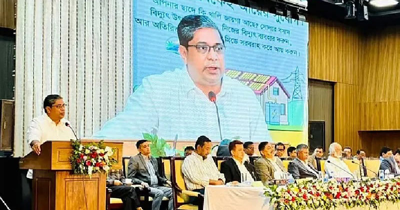 প্রধানমন্ত্রীর বাসভবনের সৌরবিদ্যুৎ থেকে জাতীয় গ্রিডে ১২০০ ইউনিট