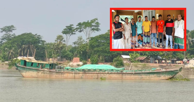 সুন্দরবনের ভোলা নদীতে কয়লা বোঝাই বাল্কহেড কার্গোসহ ৯জন আটক