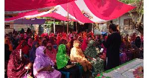 ঝিনাইদহের হলিধানী ইউনিয়নে মহিলা দলের নির্বাচনী প্রচারণা ও সমাবেশ 